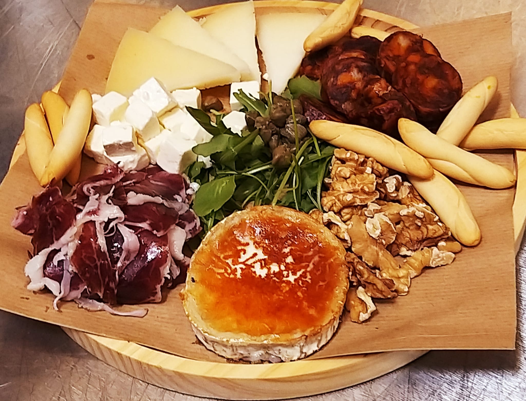 Cold meat and cheese assortment