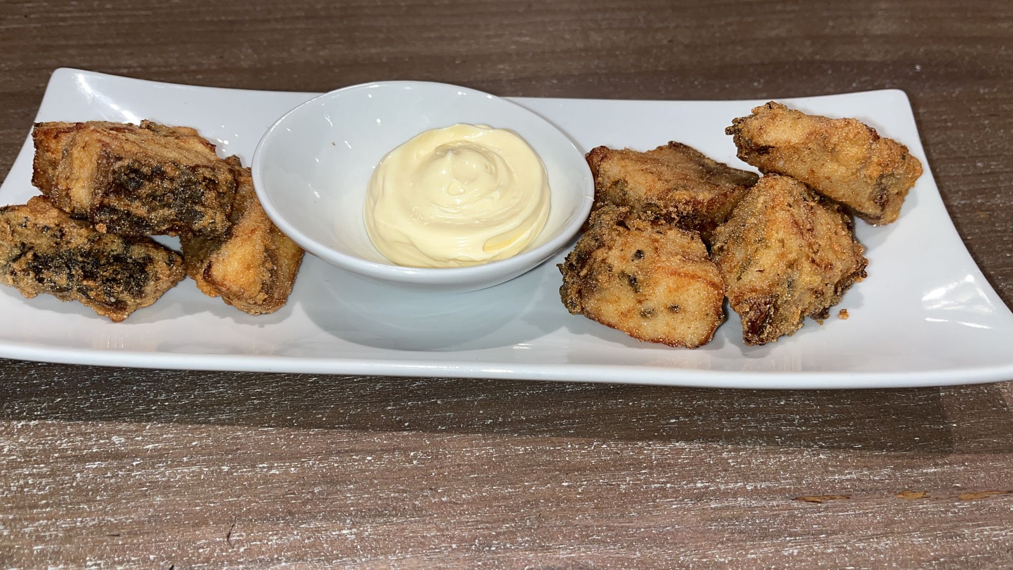 Taquitos de corvina frita o al limón 