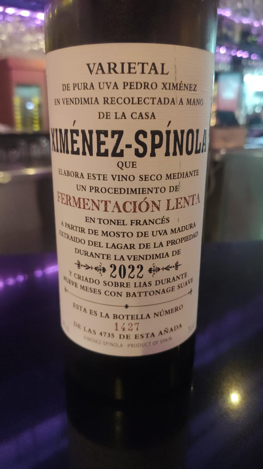 Ximénez Spínola Fermentation Lente