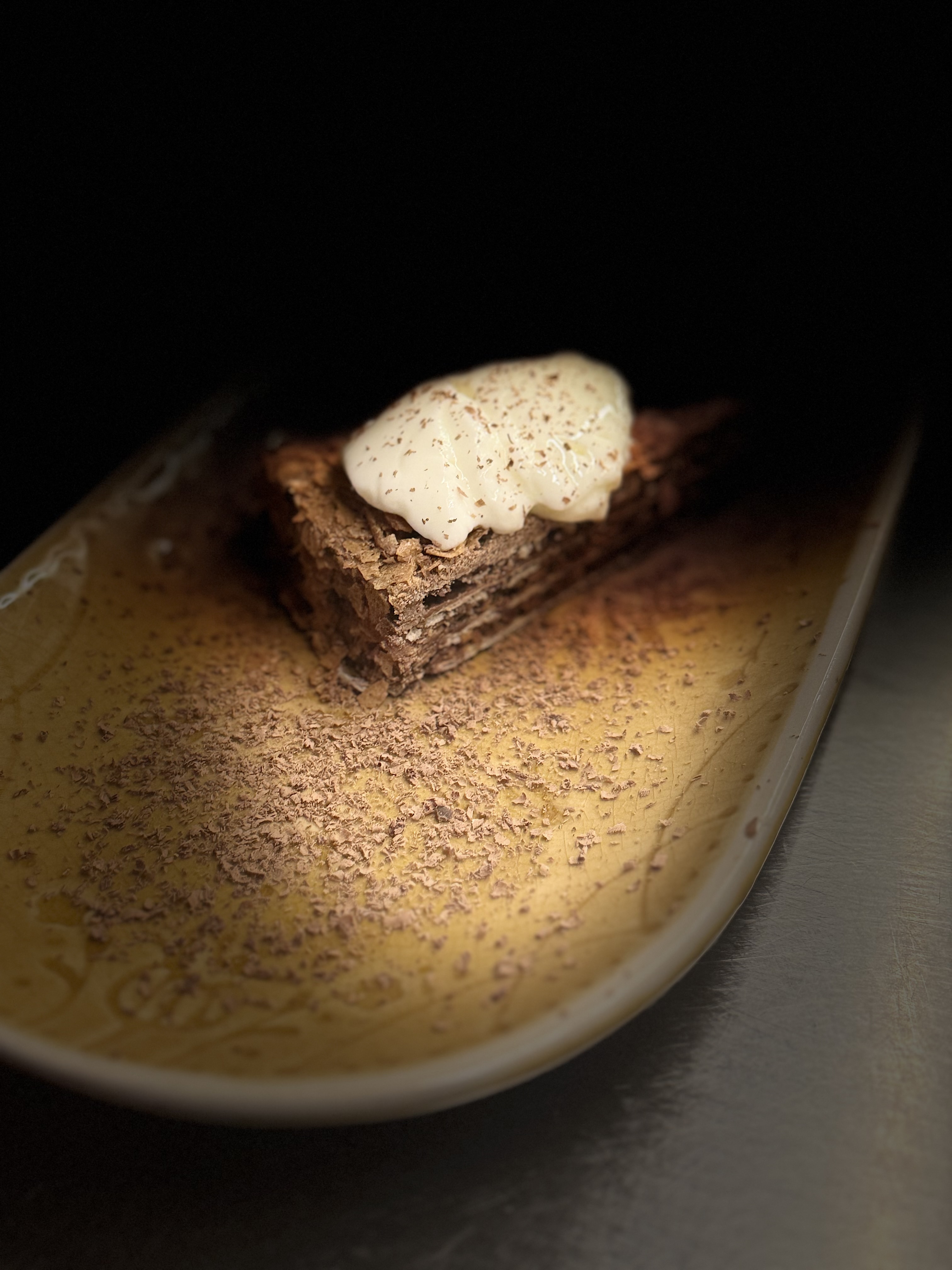 Wafer cake with chocolate