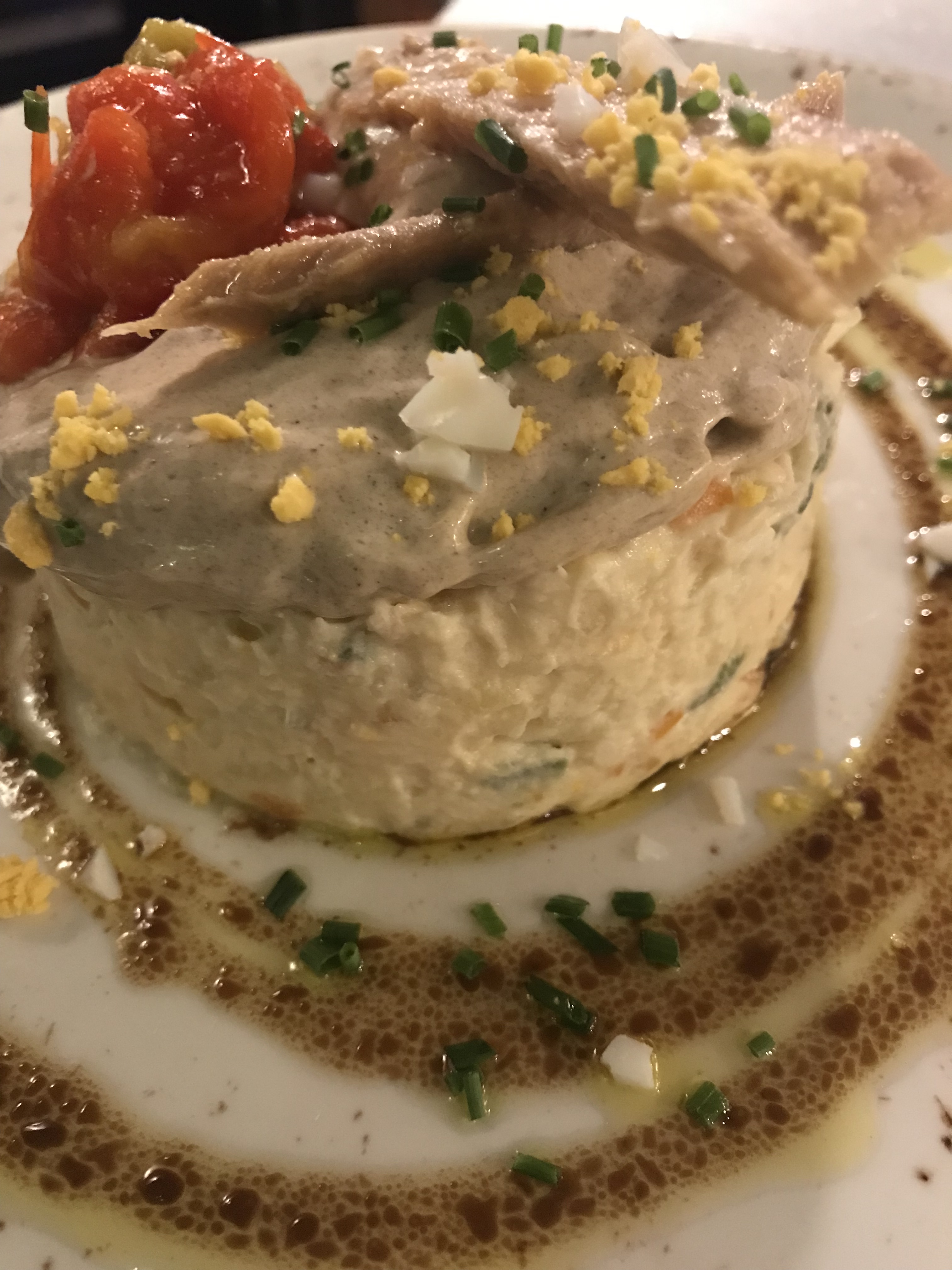 Creamy Russian salad with ventresca mayonnaise