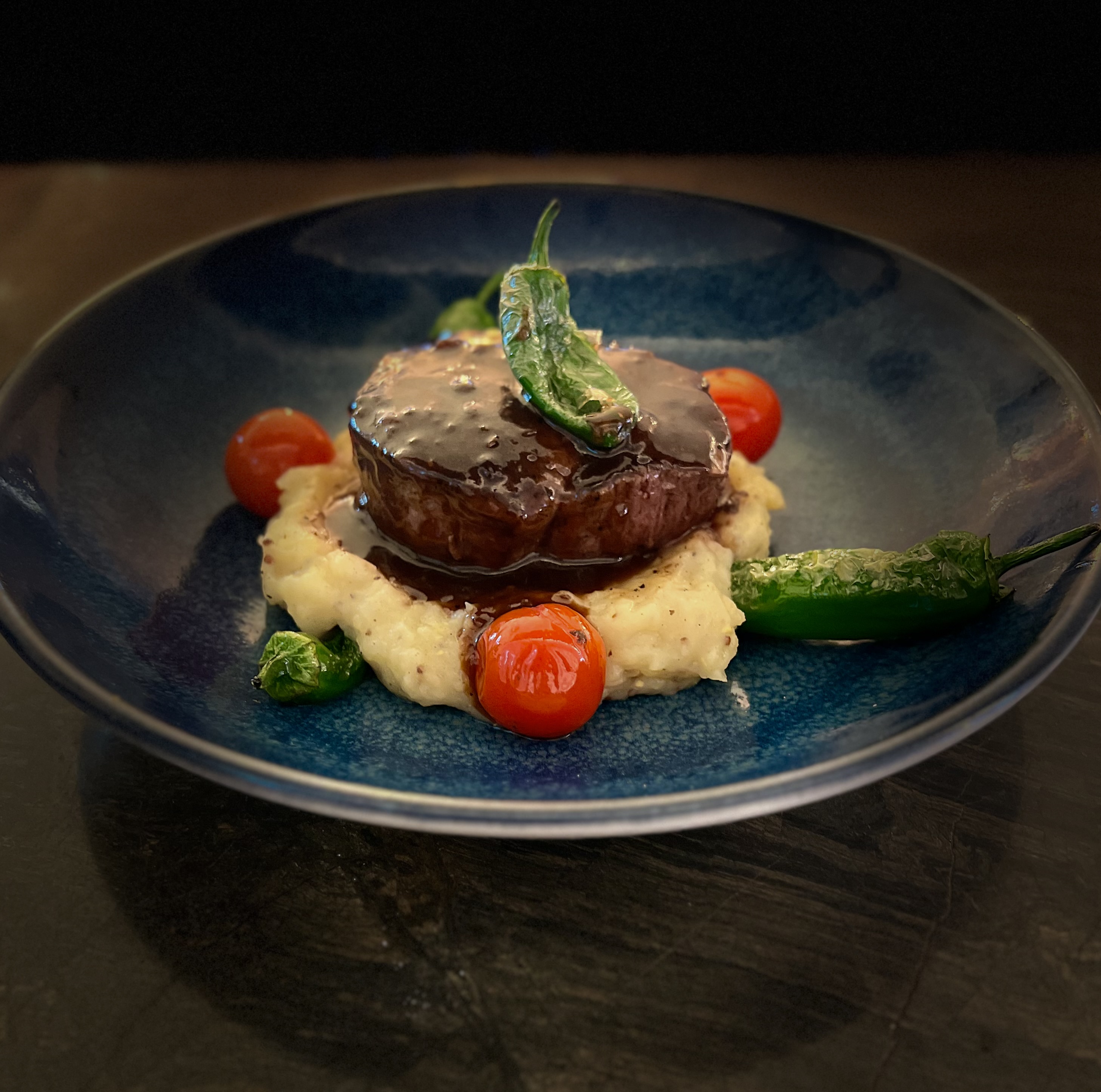 SIRLOIN WITH MASHED BEEF