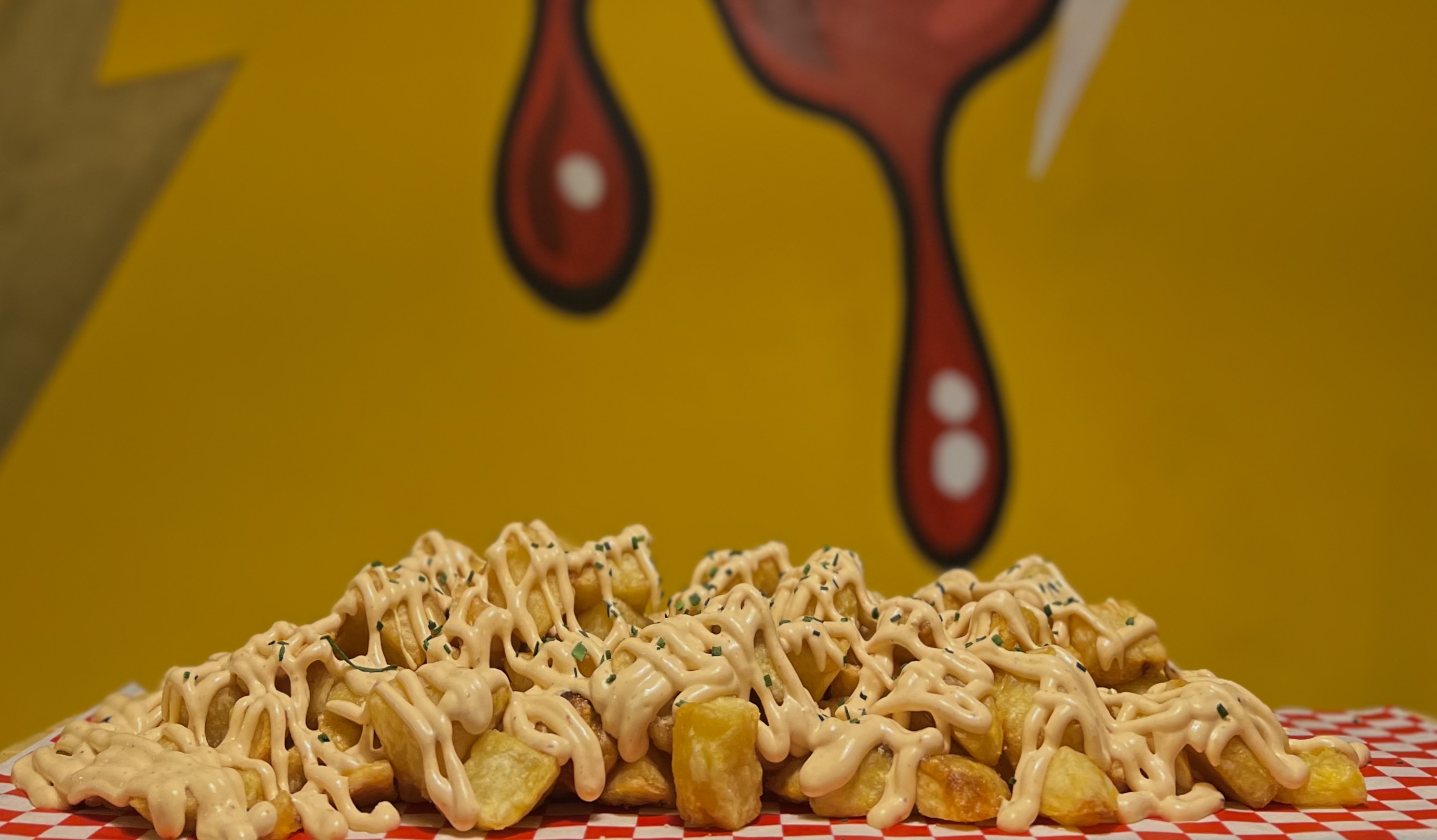 1 x PATATAS BRAVAS WITH CHIPOTLE MAYONNAISE AND HOUSE KIMCHI