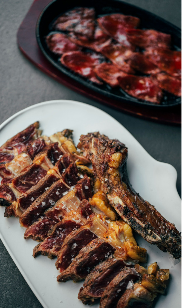 Lomo alto de vaca Simmental a la brasa