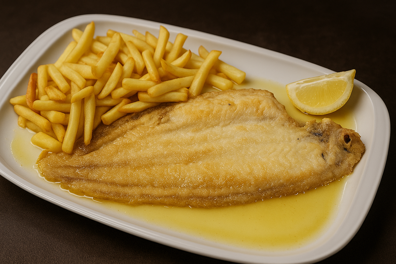 Grilled sole, Roman or Menier