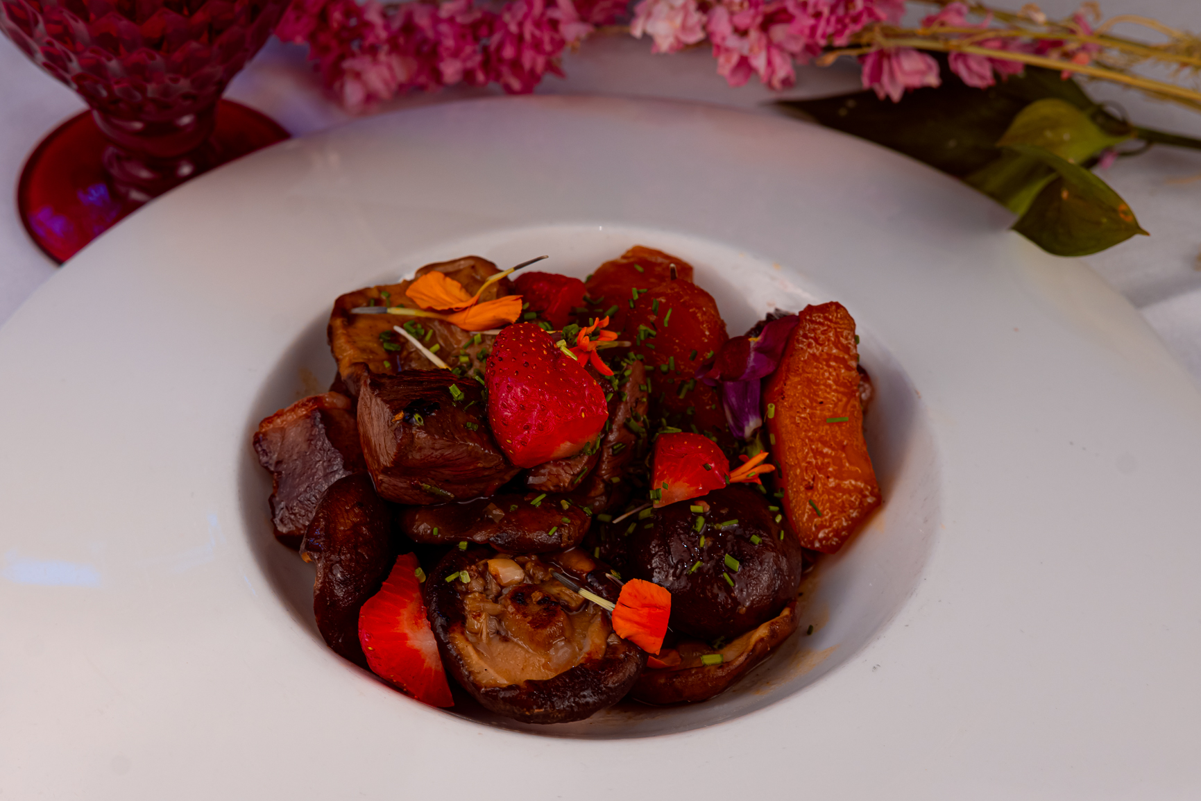 Shitake con magret de pato