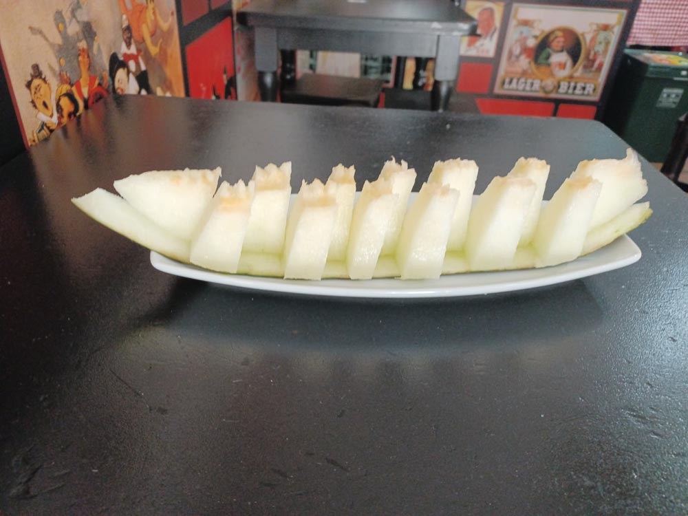 Melone oder Früchte der Saison