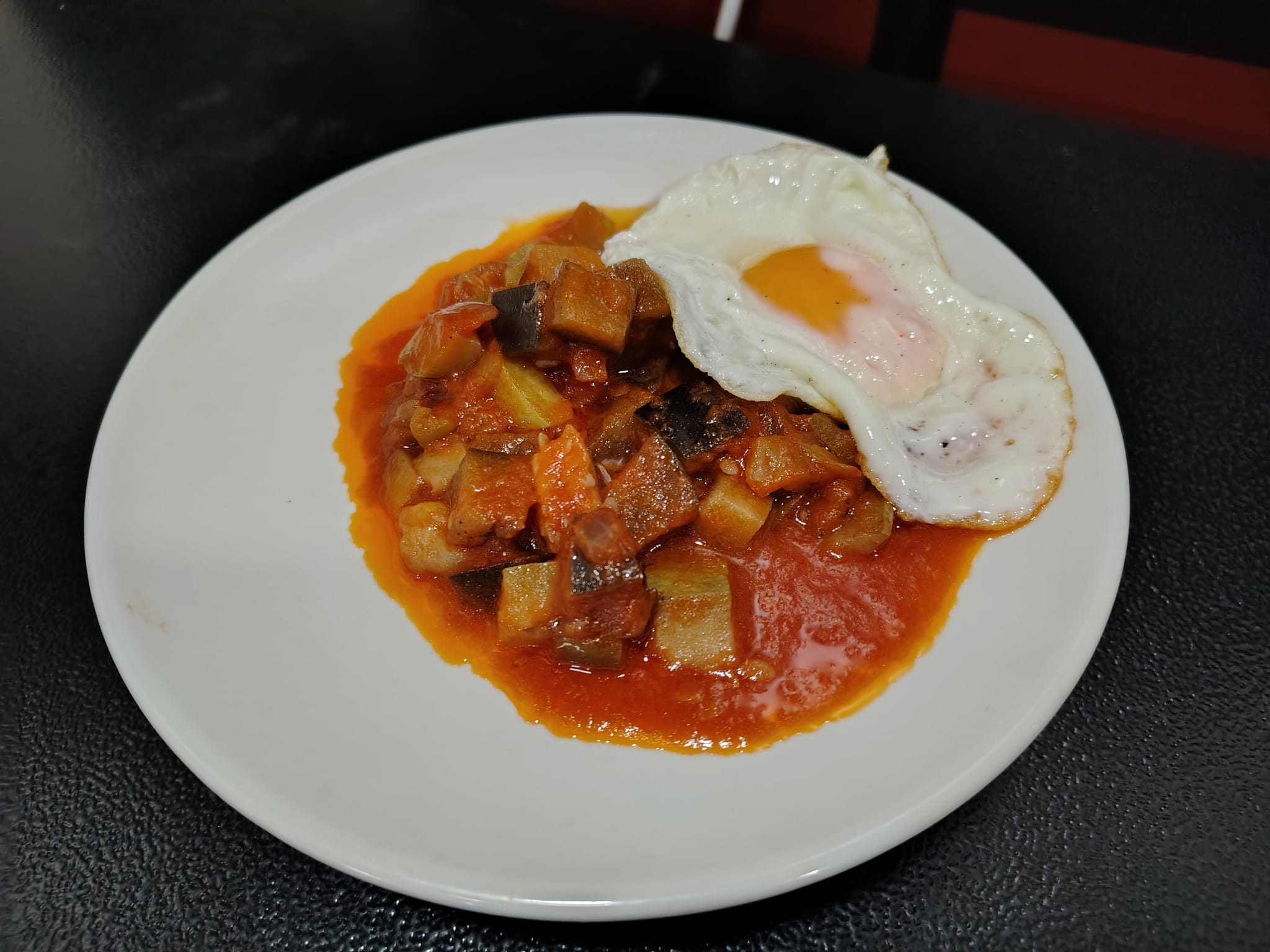 Ratatouille with fried egg