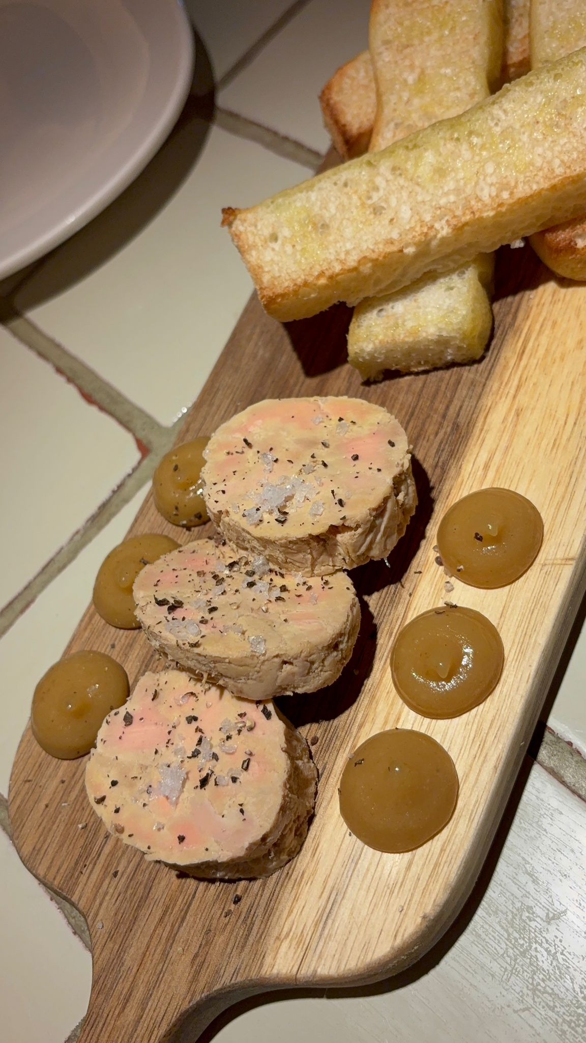 FOIE MICUIT WITH ROASTED APPLE COMPOTE
