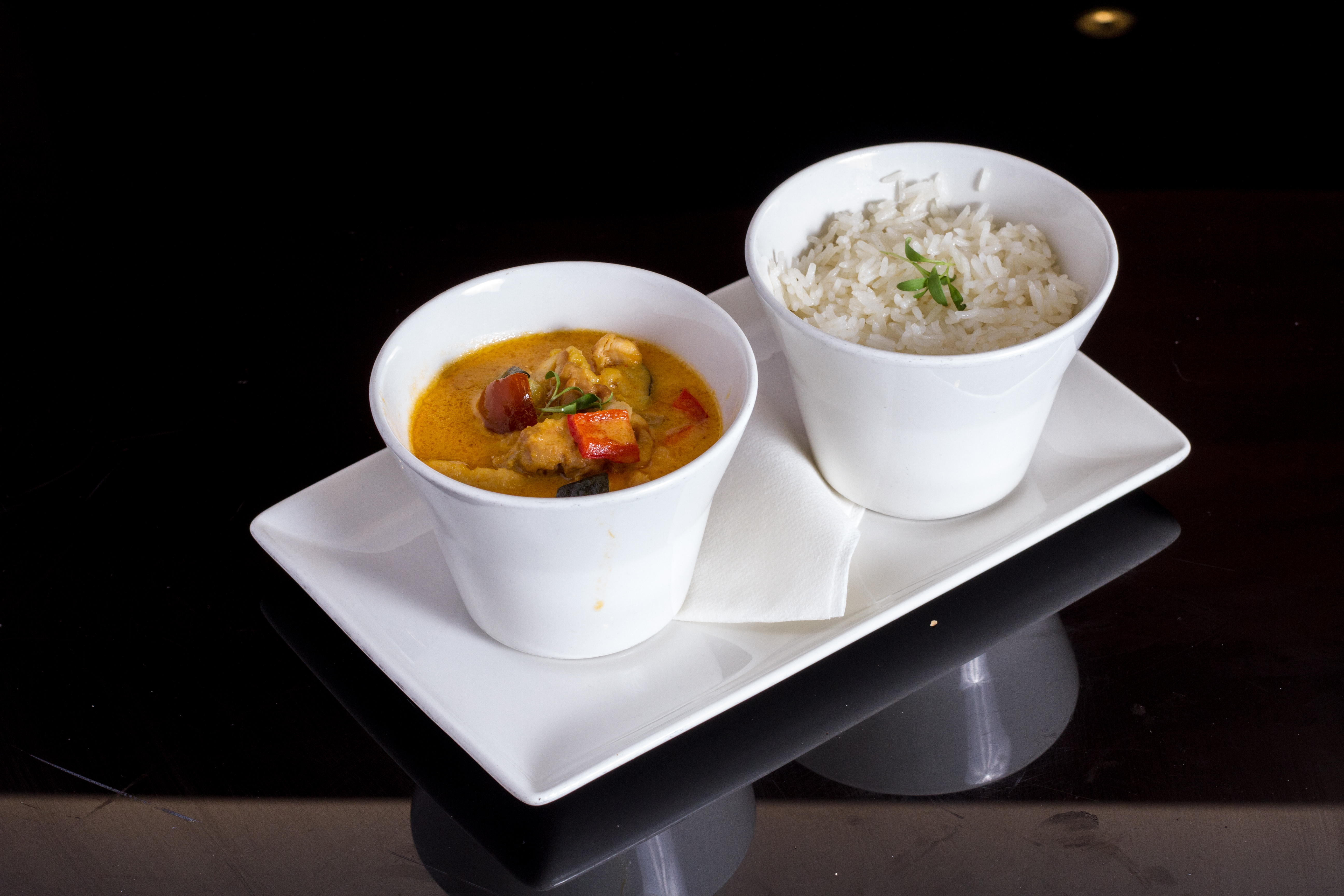Thai chicken curry with jasmine rice
