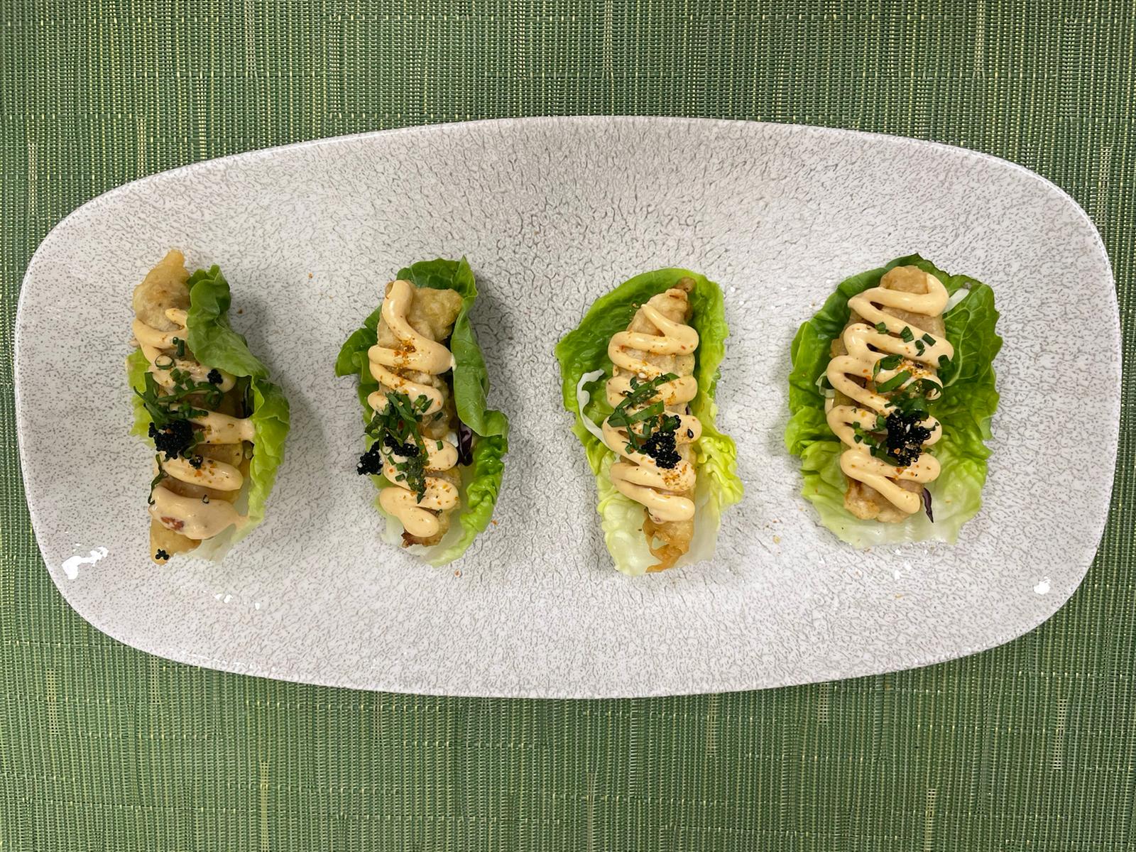 ⭐️Nem gamberi in tempura e maionese sriracha