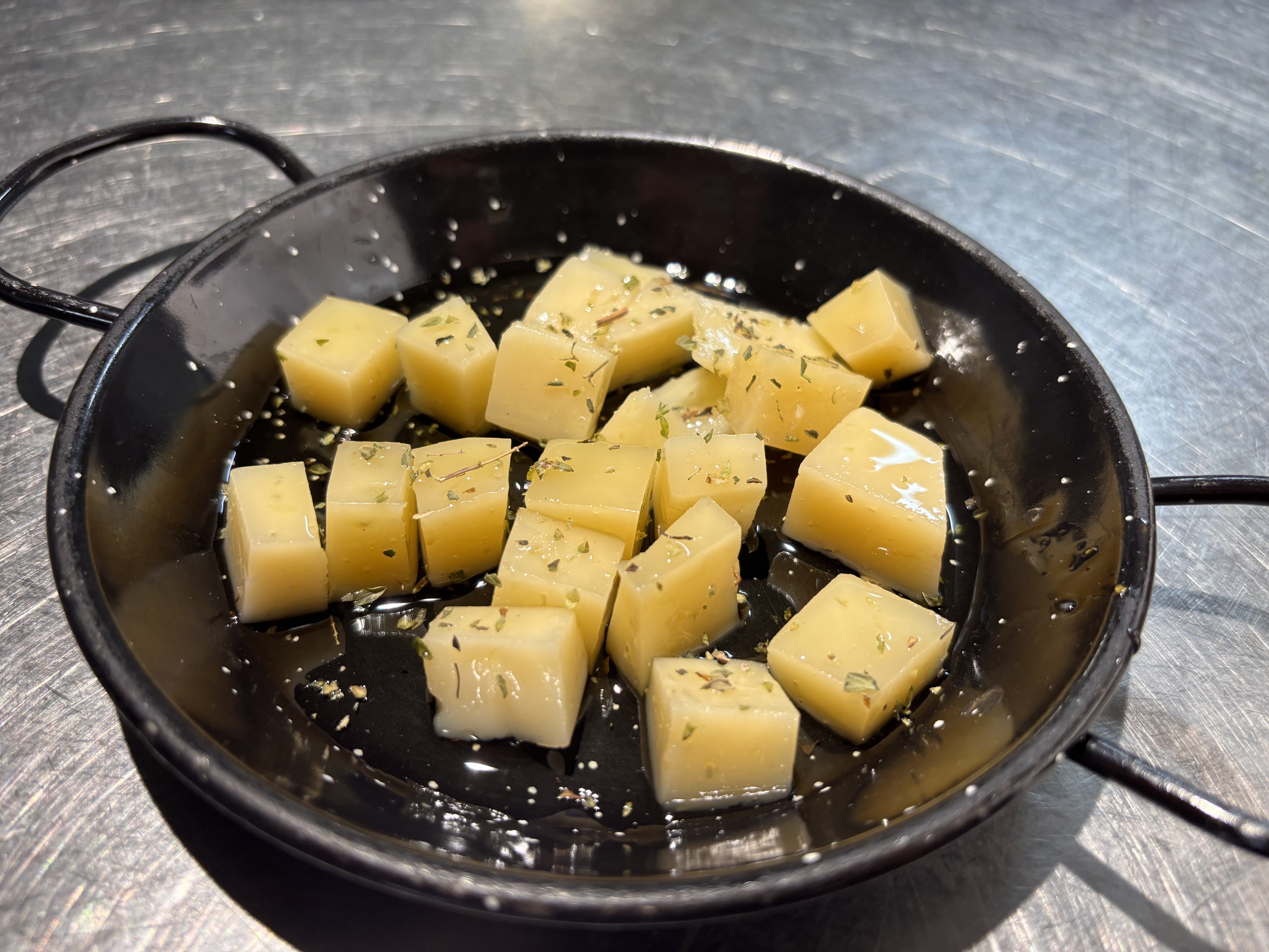 Aged cheese in oil