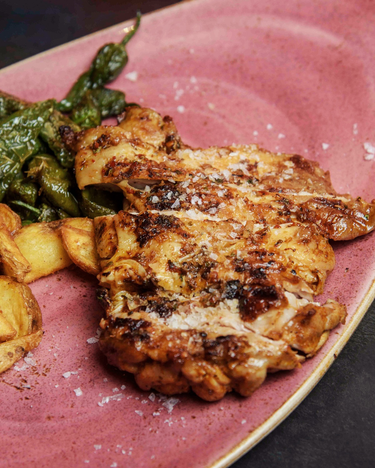 Grilled chicken with Provençal potatoes