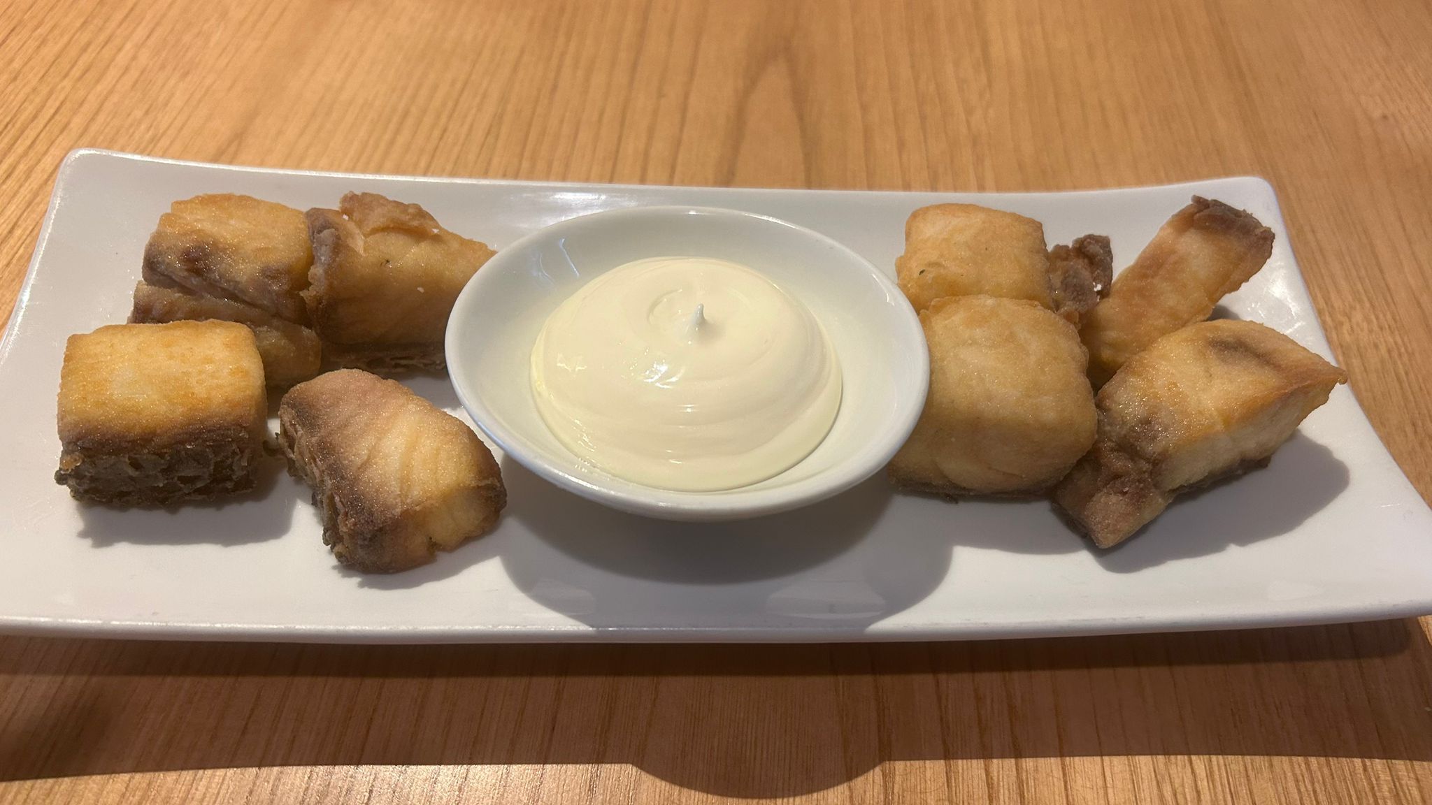 Robalo, aipo, creme de leite de coco