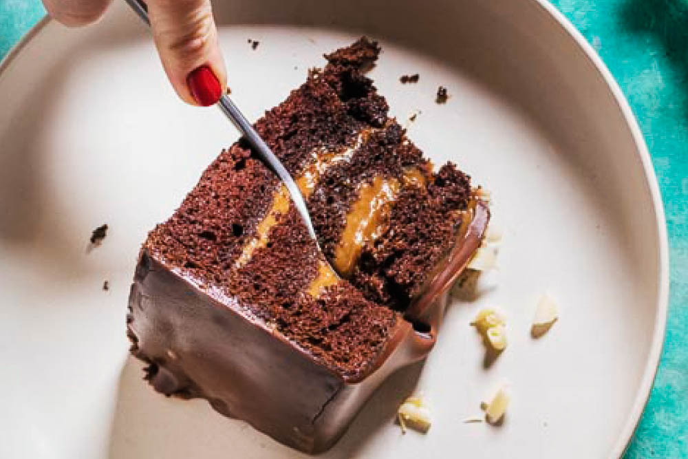 TARTA DE CHOCOLATE CON CAJETA 