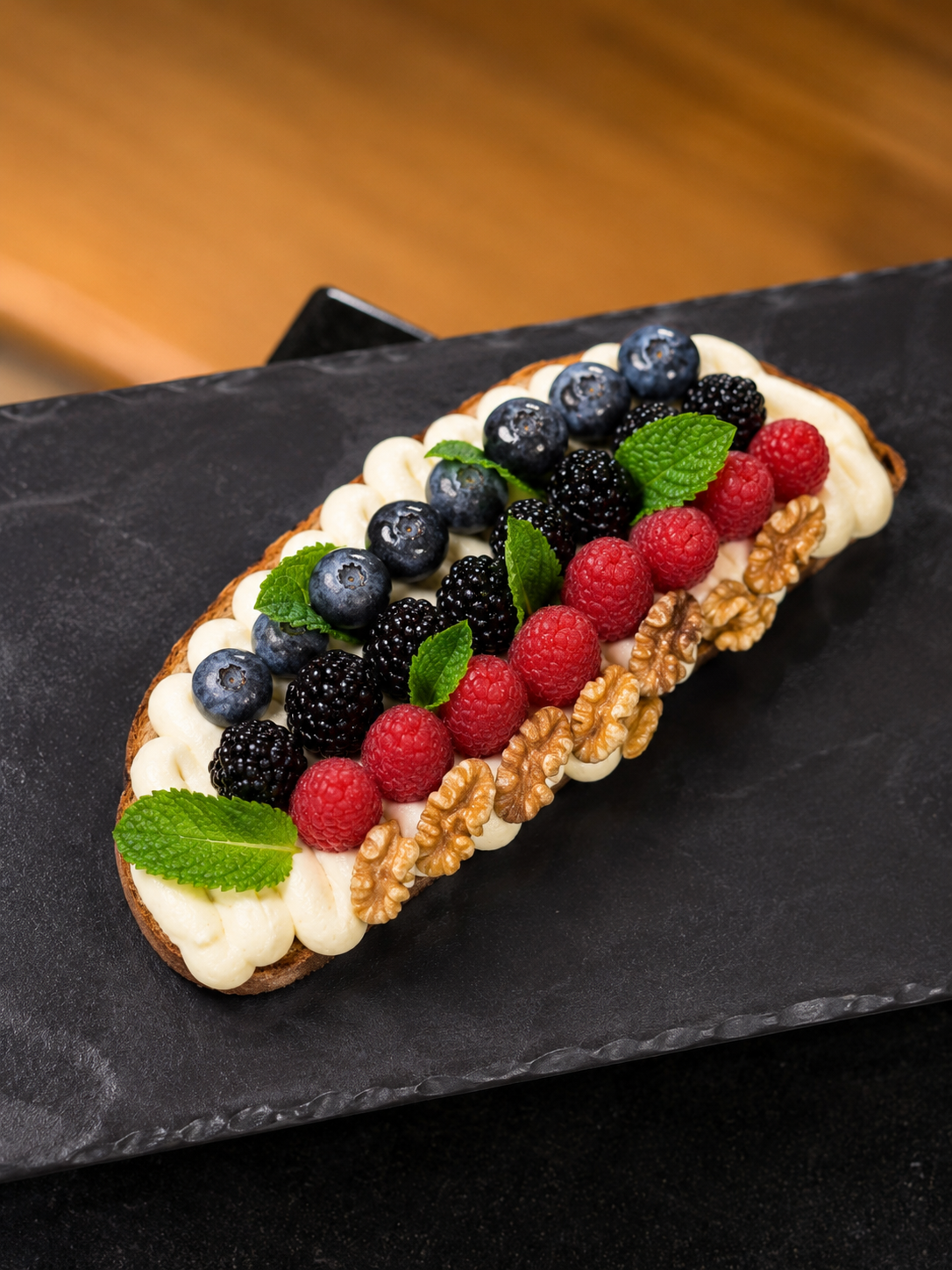 Mascarpone and red berry toast
