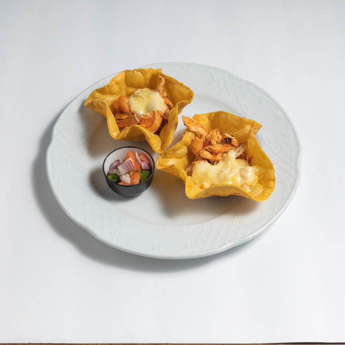 Tostadas crujientes de pollo o ternera