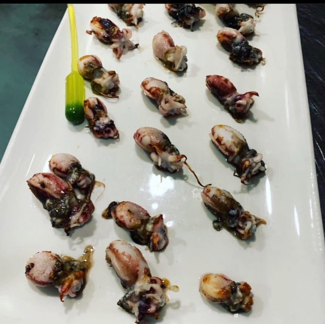 Grilled baby cuttlefish