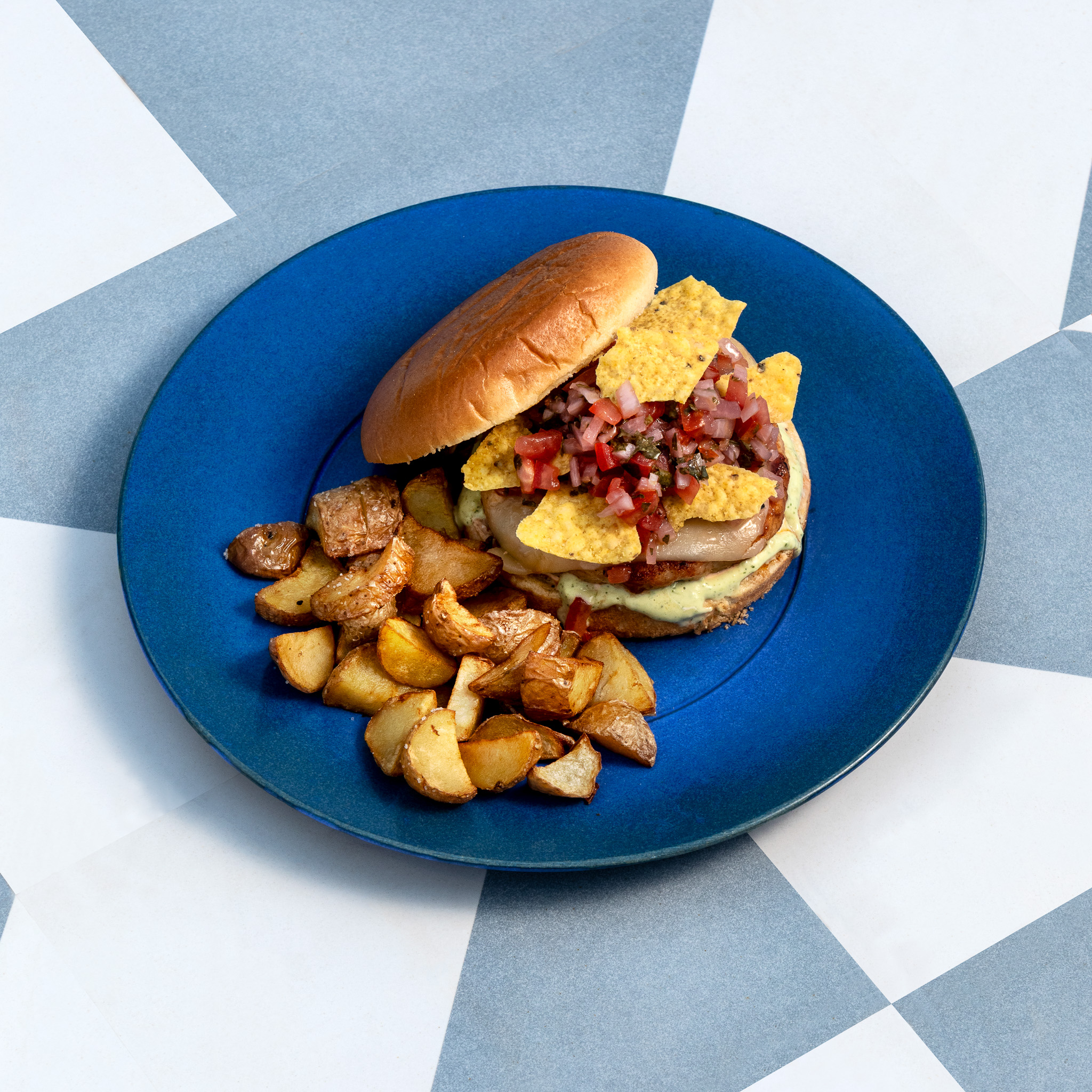 Hamburger with Pico de Gallo