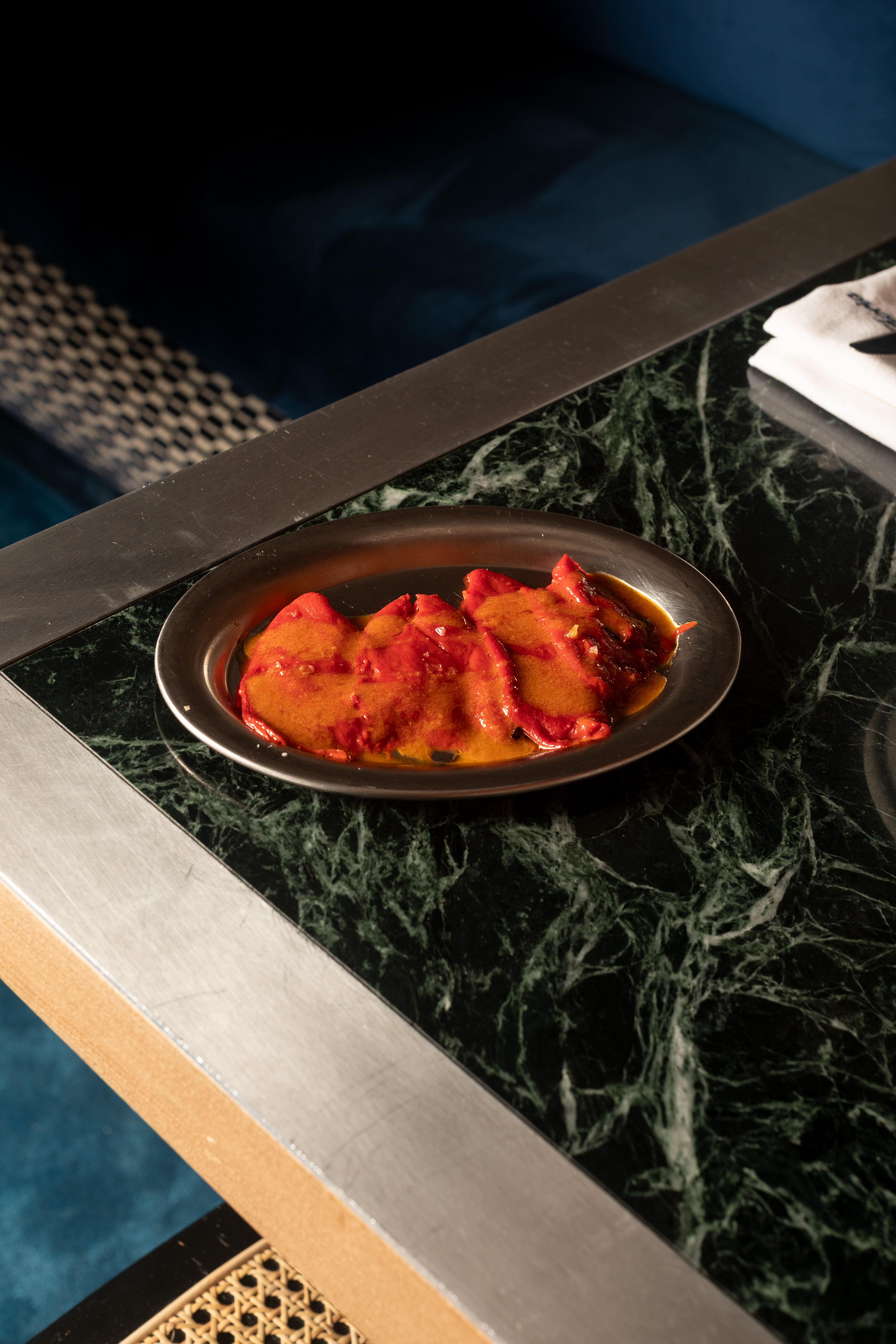 グリルして味付けした赤ピーマン