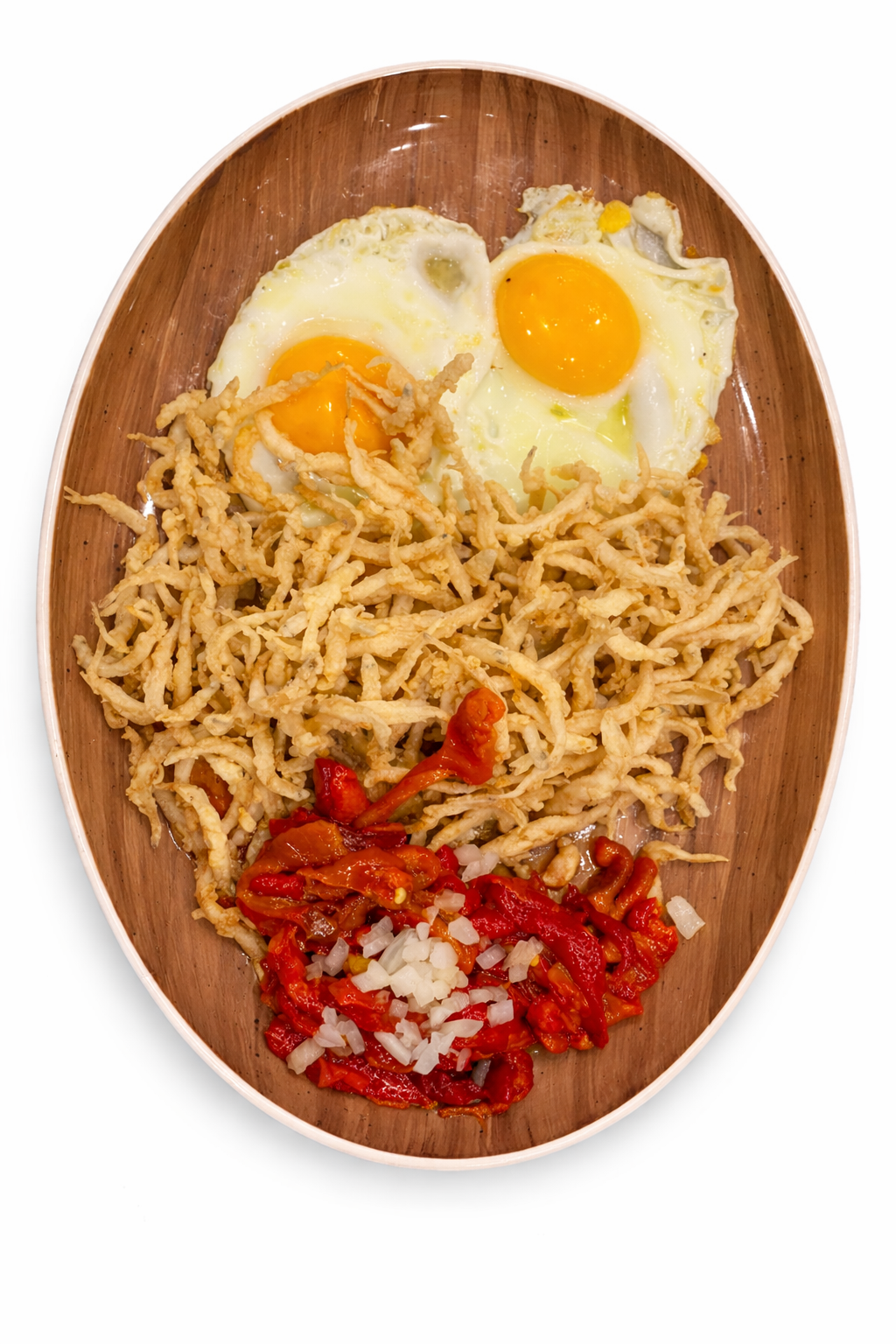 Small Fried Fish, Egg, Peppers