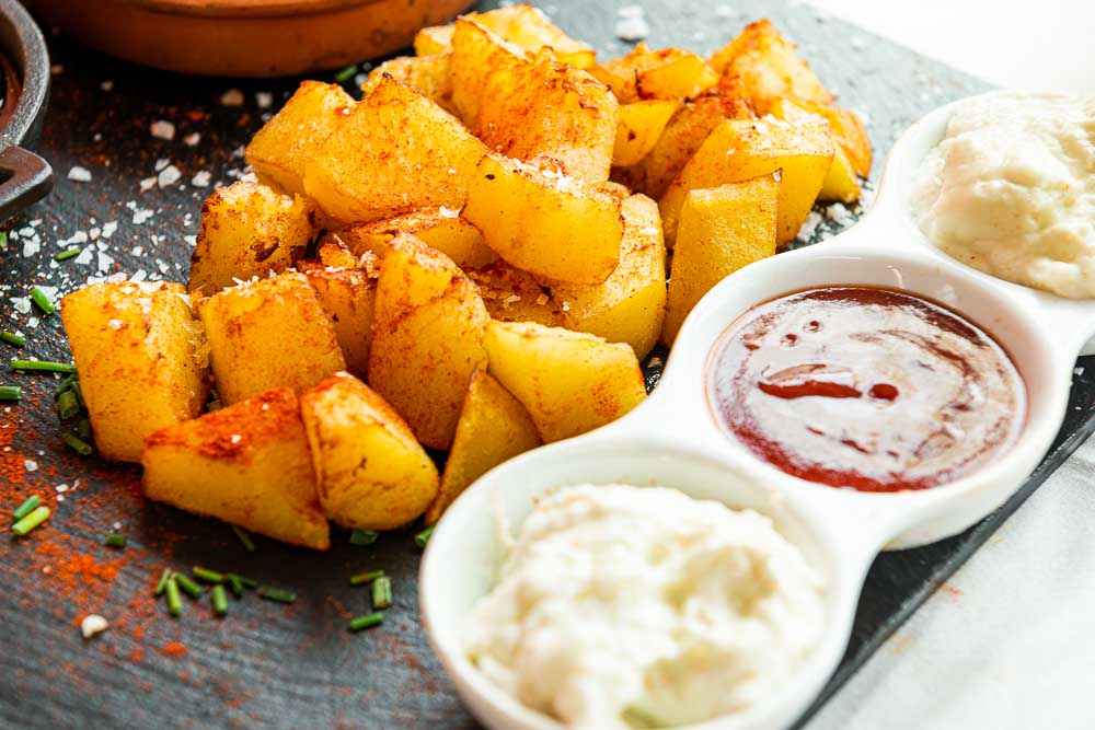 Kartoffeln mit scharfer Soße