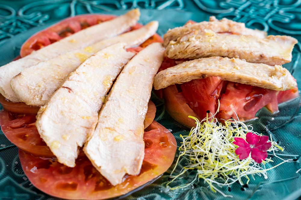 Tomate de Tudela con bonito del norte