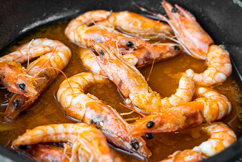 Gambas del Mediterráneo al ajillo