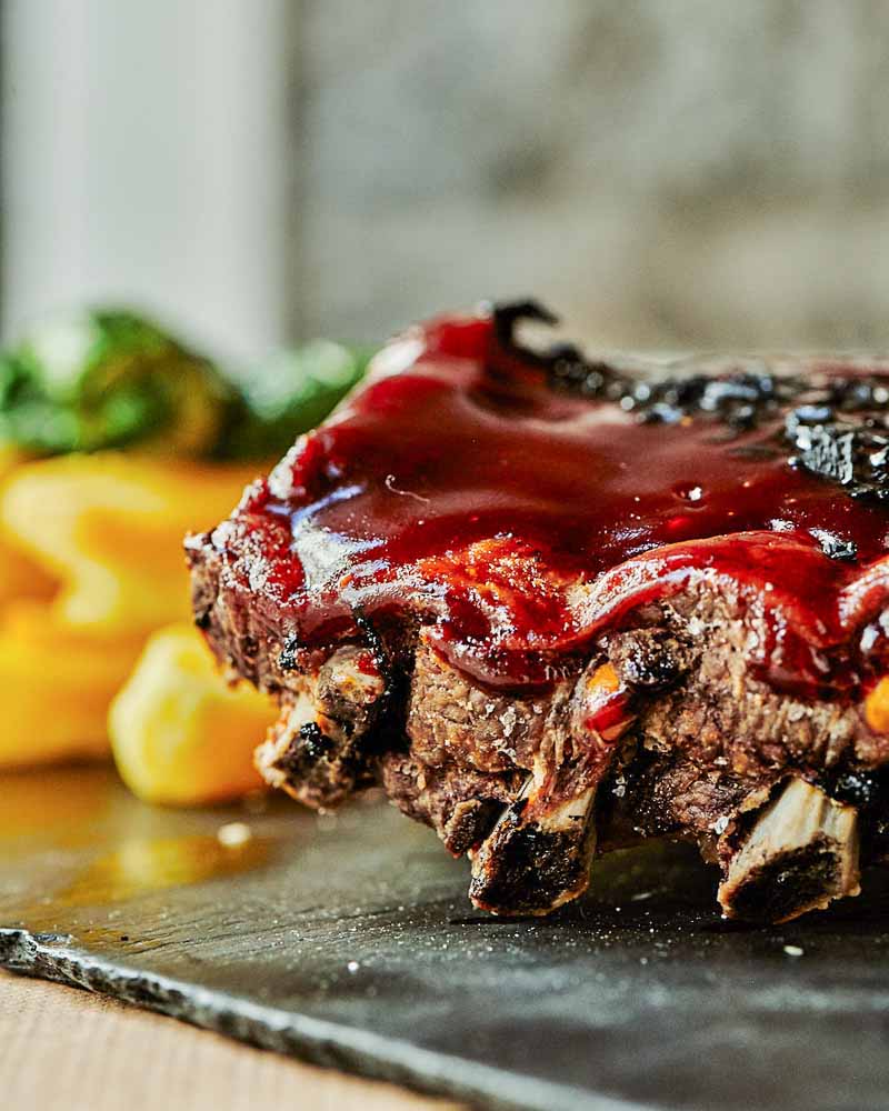 Costilla baby de cerdo a la barbacoa