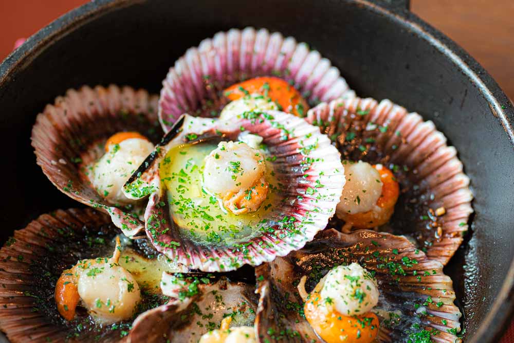 Zamburiñas à l'ail