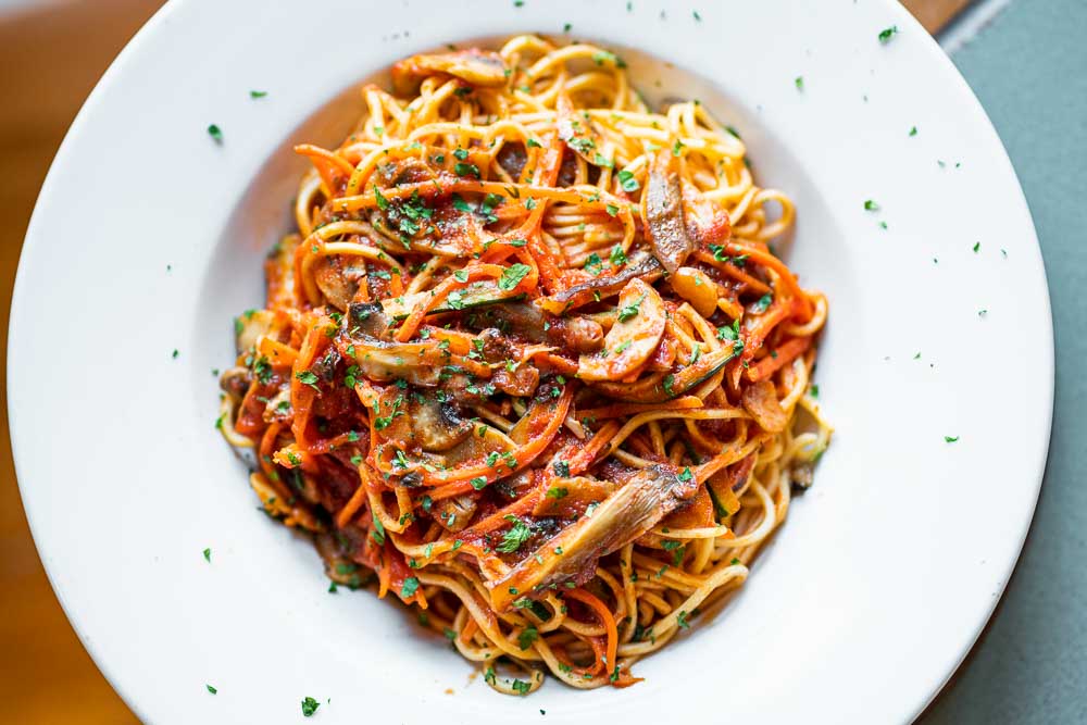 Spaghetti, Verdures