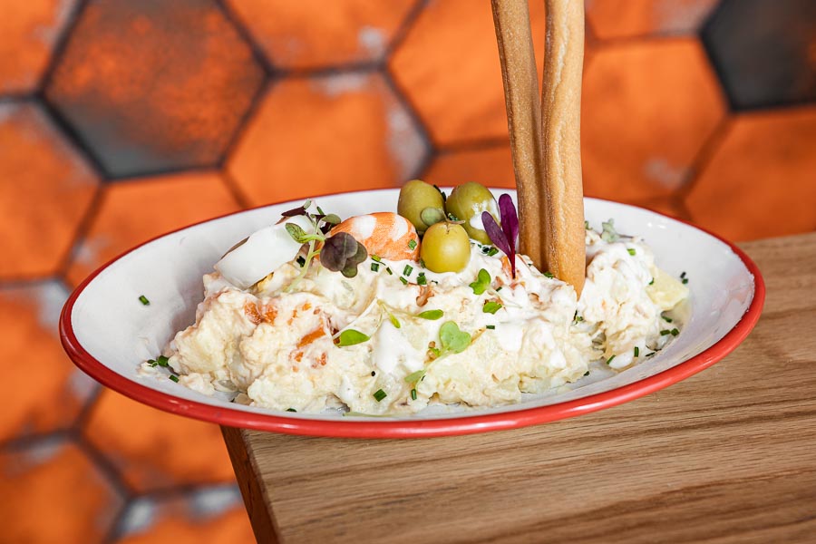 Prawn and tuna potato salad