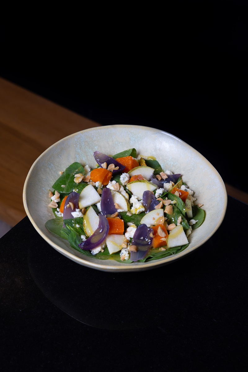 Spinach and sweet potato salad