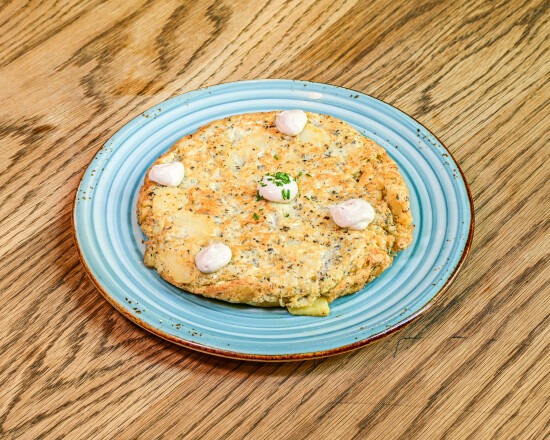 Omelete de batatas e trufas