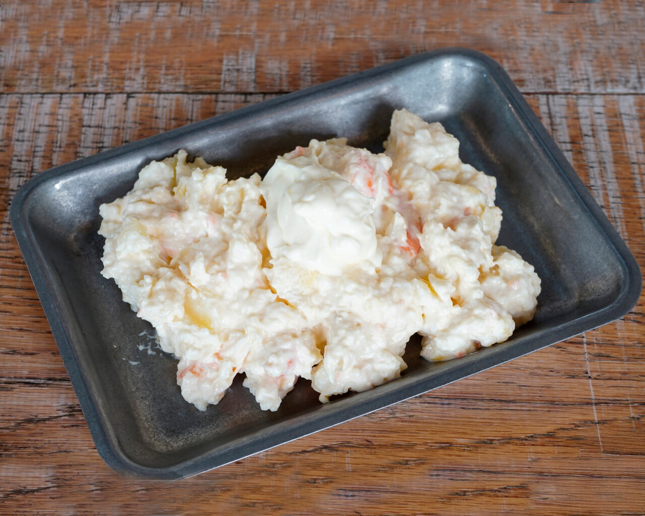 Salad with potatoes and prawns