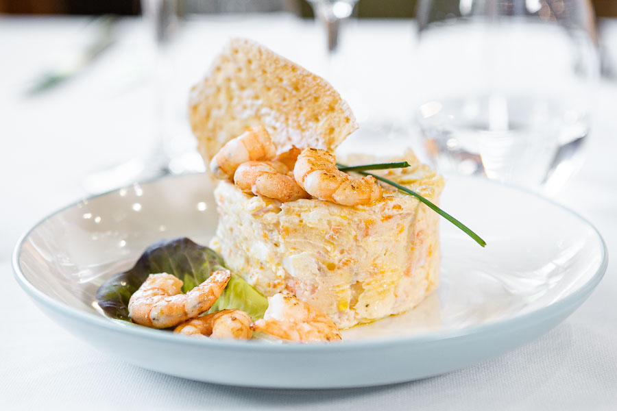 Salada de camarão Huelva e maionese de xerez