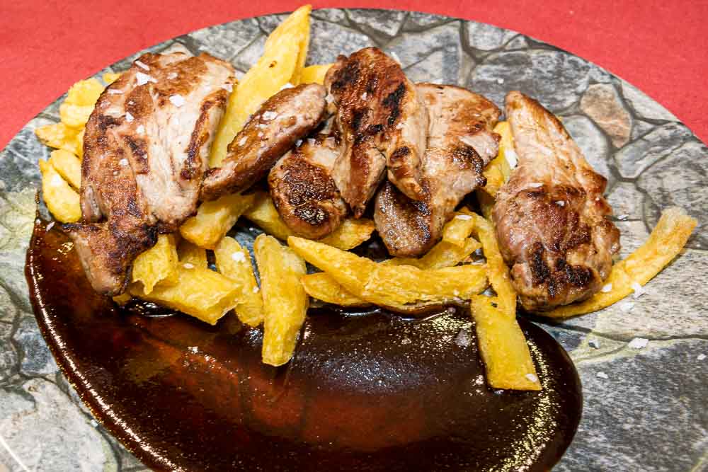Pork tenderloin with hoisin sauce and potatoes