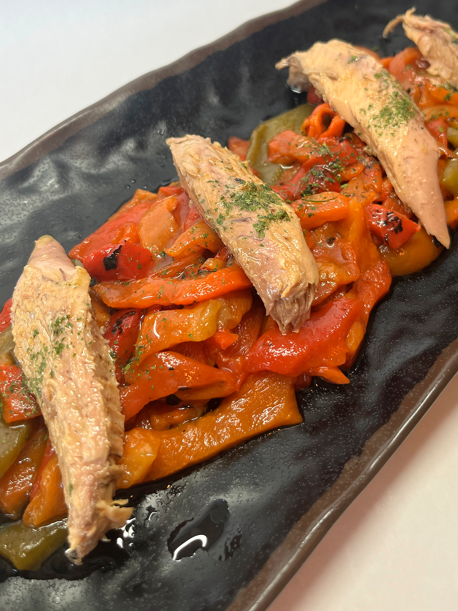 MELVA WITH ROASTED PEPPERS