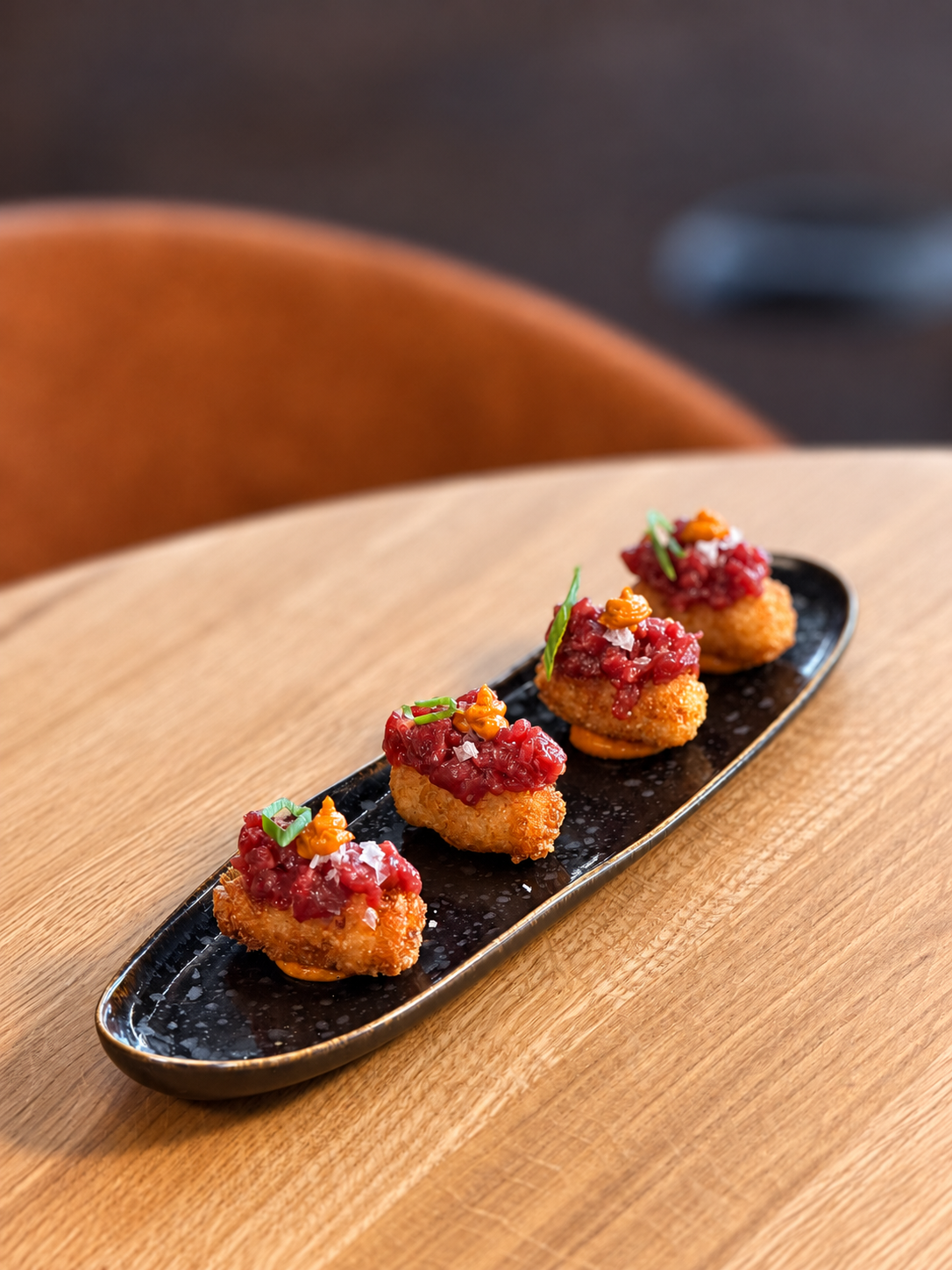 Nigiri fritti di tartare di picanha stagionata (4 pezzi)