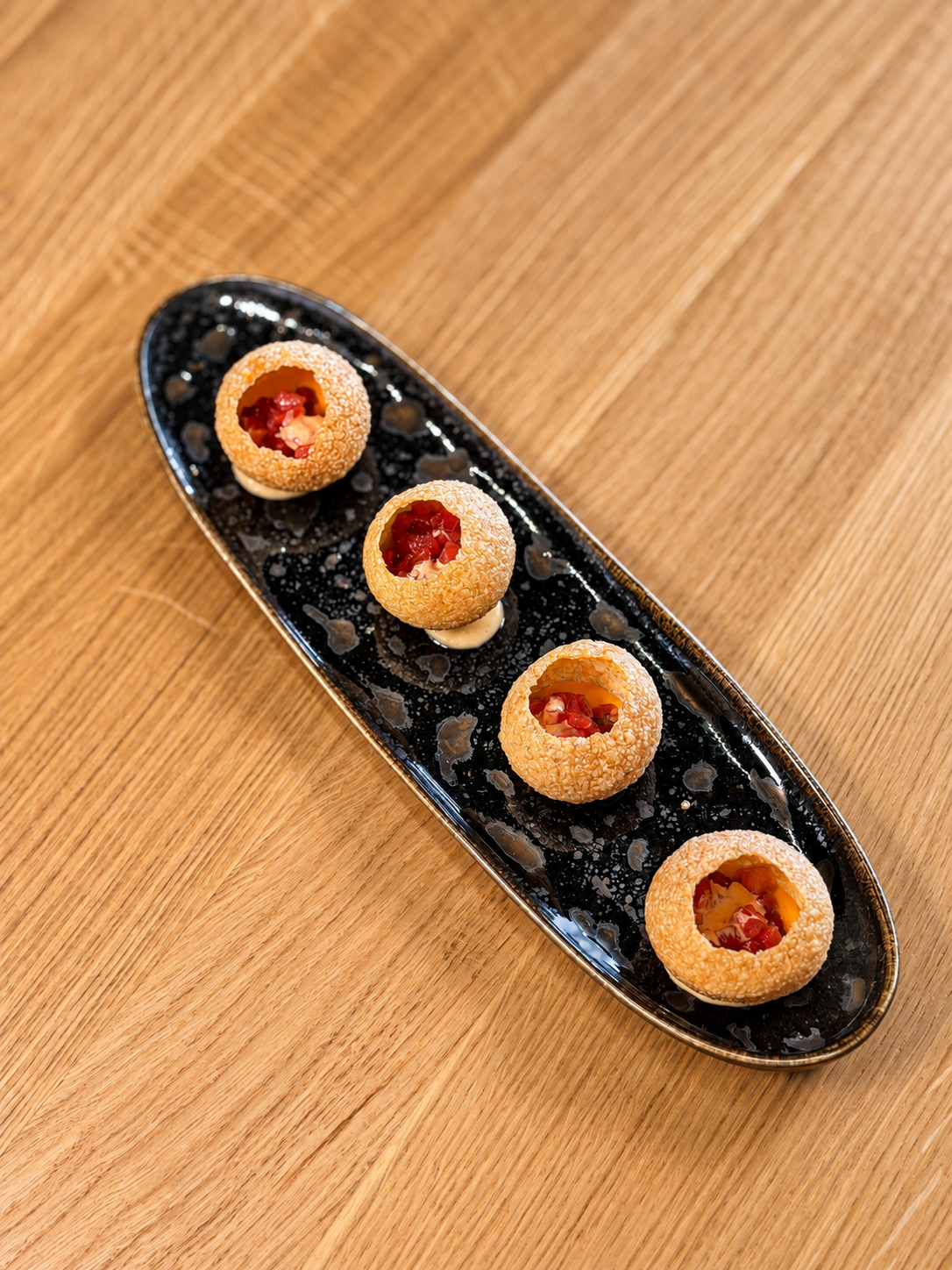Pani puri con tartar de atún rojo (4u)