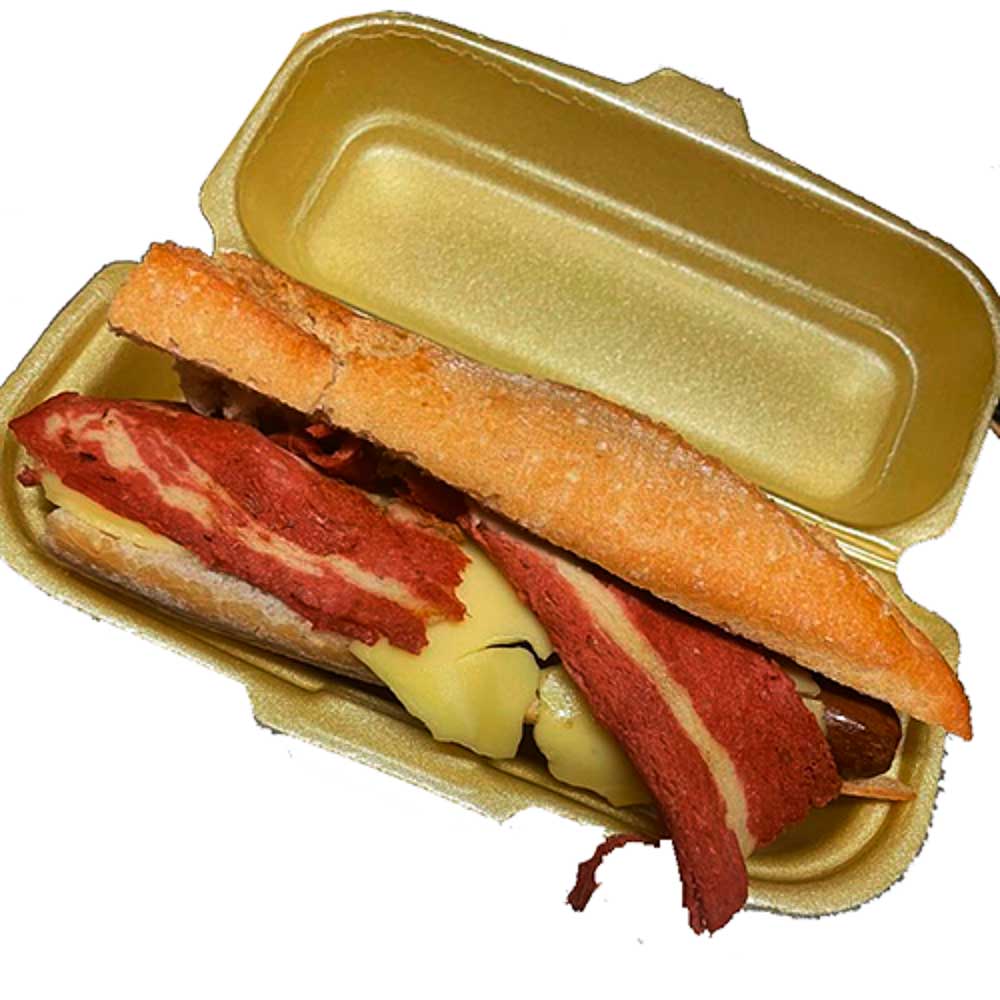 Hotdog Vegano Con Pancetta E Formaggio