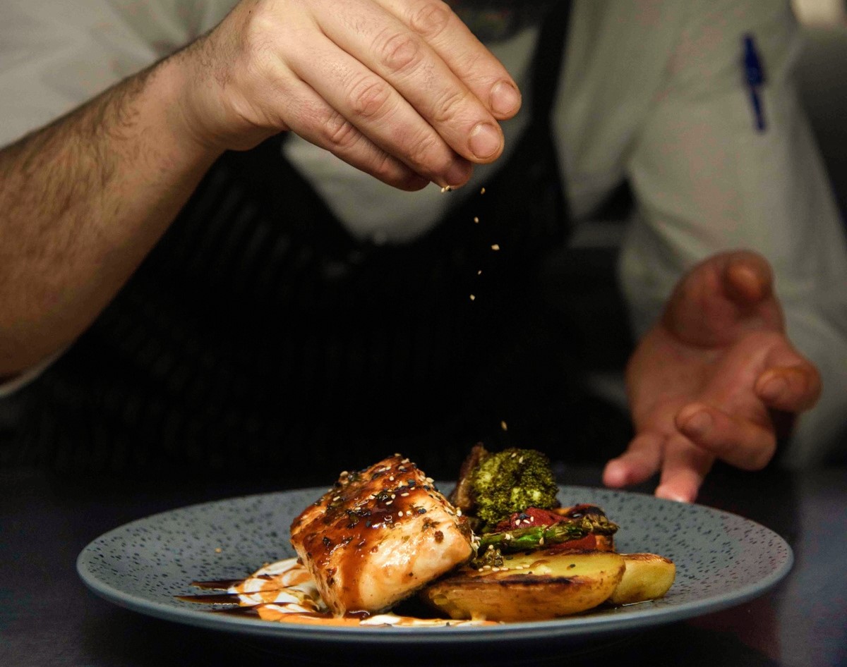 Norwegian salmon with roasted vegetables