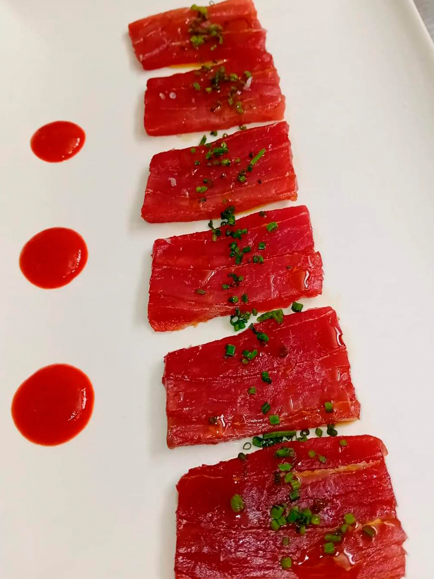 SASHIMI WITH PONZU MAYONNAISE