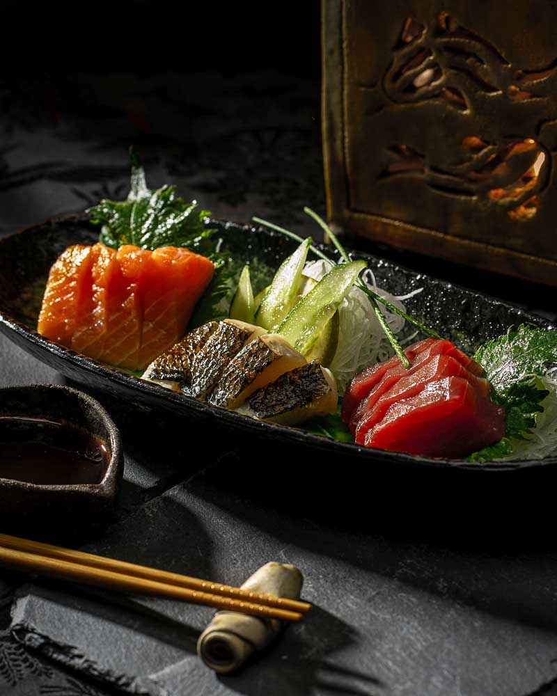 variedade de sashimi
