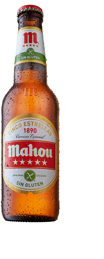 Mahou sin gluten 33cl Un sabor apto para celíacos.