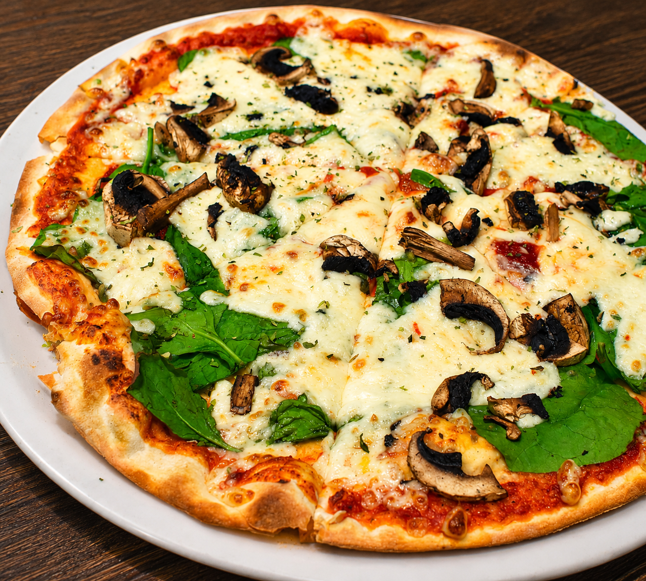 Pizza aux épinards