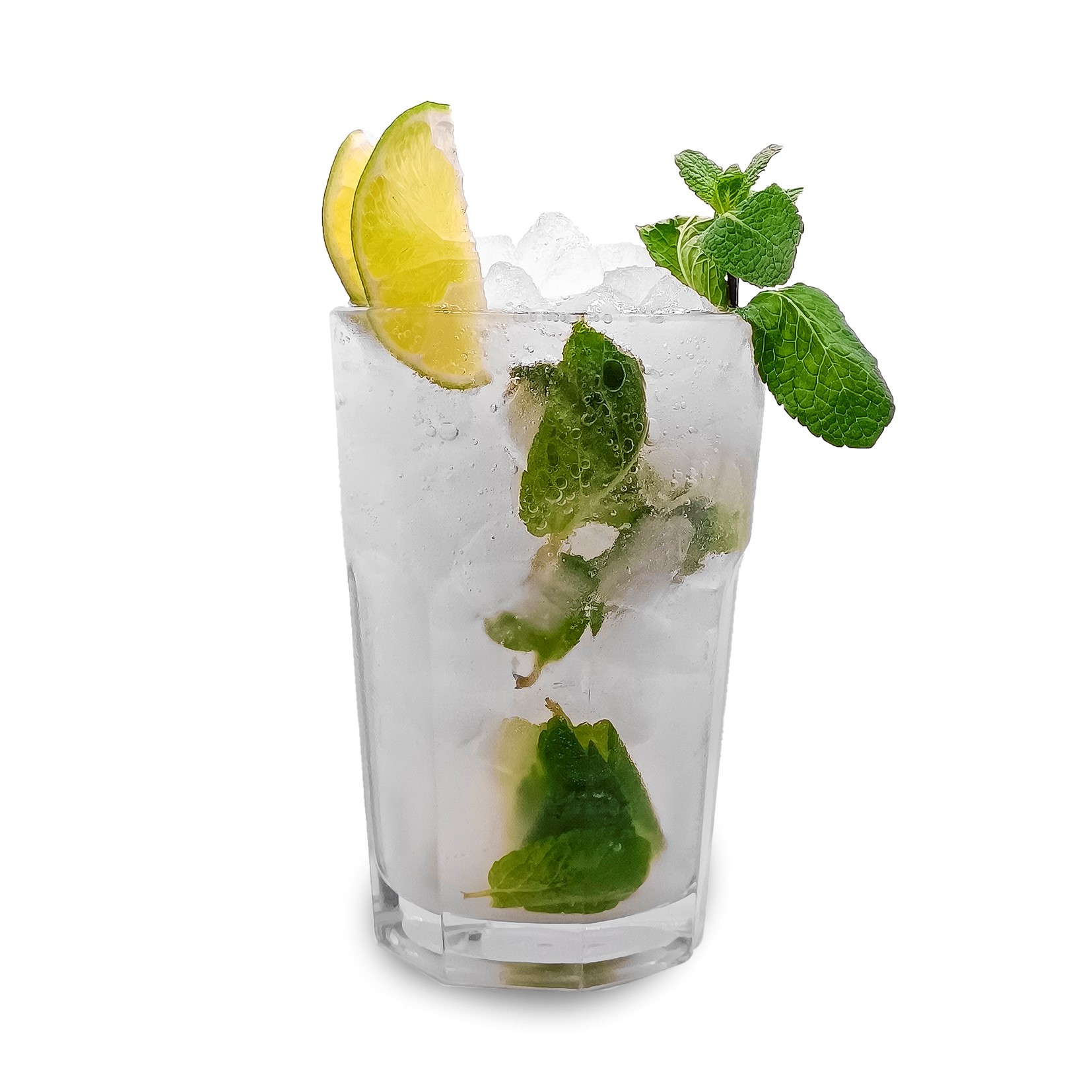 Mojito (white rum, lime, sugar, peppermint, soda)